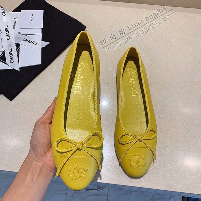 Chanel女鞋 香奈兒頂級芭蕾舞鞋 Chanel羊皮舒適平底鞋  naq1065